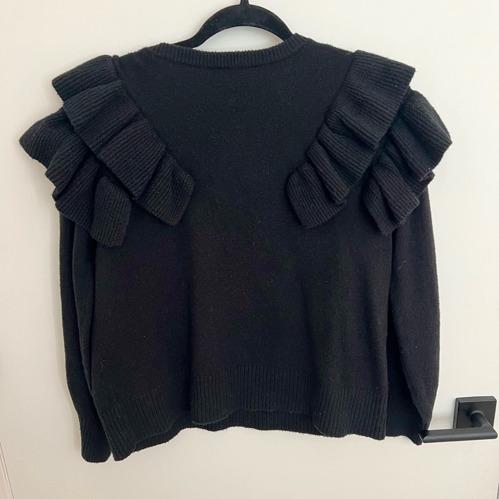 1. State Black Ruffle Sweater - Picture 3 of 5